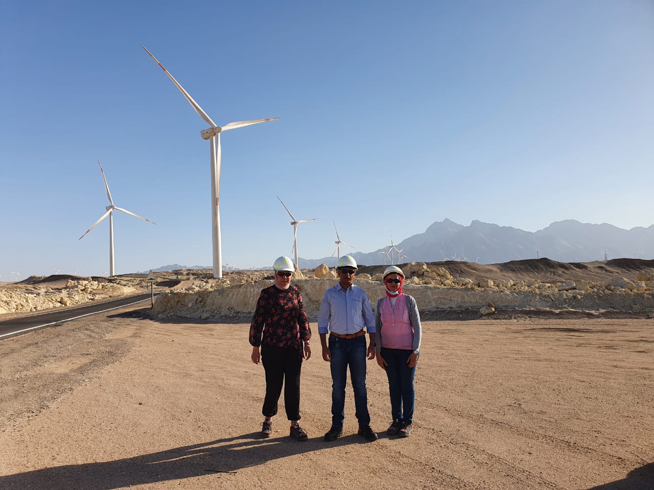 National Training Academy trainees on the wind farm site visit.